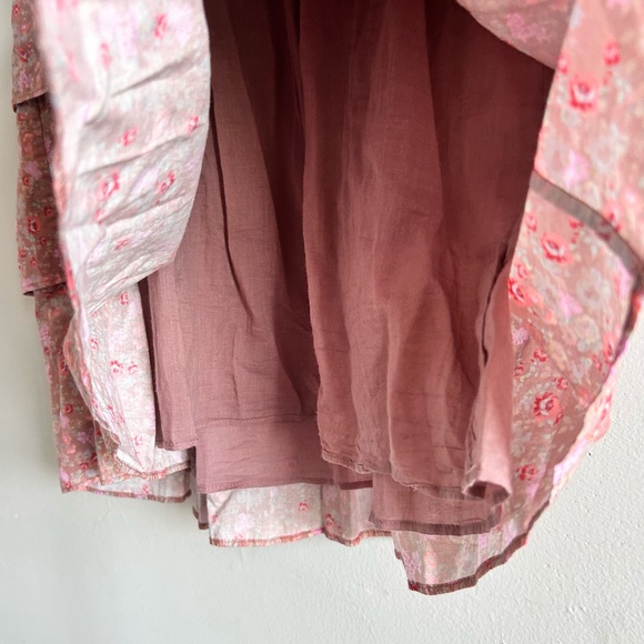 LoveShackFancy Roth Dress | Warm Taupe Sienna Floral | Size Large - Picture 10 of 15